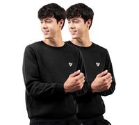 Noble Monk Felpa girocollo in pile da uomo, Nero_nero, M