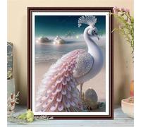 Noble Peacock Diamond Painting Kit,Diamond Art Kits for Adults,DIY diamond art painting for Beginner,5D Full Drill Square Diamond Gem Art Crafts for Home Wall Decor 55x75cm