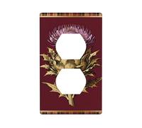 Noble Thistle - Placca per interruttore in policarbonato infrangibile a 1 banda, senza viti, per casa e ufficio