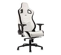 Noblechairs Epic Sedia Da Gaming Sedia Da Ufficio Sedia Da Scrivania Finta Pelle 120Kg 135° Reclinabile Cuscino Di Sostegno Lombare Bianco / Nero