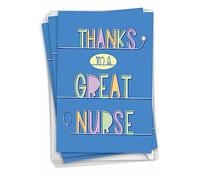NobleWorks C9152TYG-C3x1 - Confezione da 3 biglietti di auguri di ringraziamento con buste (1 disegni, 3 ciascuno) per infermiere Gratitude