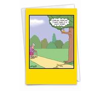 NobleWorks Hold It In C2450BDG - Biglietto di auguri di compleanno con busta (4,63 x 6,75 pollici)