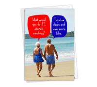 NobleWorks Started Smoking - Anniversary Greeting Card with Envelope (4.63 x 6.75 Inch) - C9583ANG