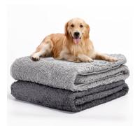 Nobleza 2 Pezzi Coperta per Cane Gatto Lavabile Soffice Durevole, Morbida Coperta in Pile per Cani e Gatti, per Cani, Gatti, Conigli E Altri Animali Domestici, Grigio Scuro e Grigio Chiaro, 120*100 cm