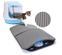 Nobleza- Alfombra para Gatos,Estera Arena Gatos, Antideslizante Estera Arena Gatos, Plegable Cat Litter Mat, Material Impermeable (Gris, 60 * 43cm)