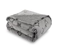 Nobleza Coperta Impermeabile per Cani, M 100 x 75cm Coperta Morbida e Soffice per Cane, Lavatrice, Reversibile Protettore per Divano, Grigio Chiaro
