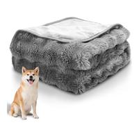 Nobleza Coperta Impermeabile per Cani, Morbida Coperta in Pile per Cani e Gatti, L 120 x 100 cm, Ribaltabile, Lavabile in Lavatrice, Coperta Cane Domestici Adatta per Divani e Letti, Colore Grigio