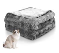 Nobleza Coperta Impermeabile per Cani, Morbida Coperta in Pile per Cani e Gatti, M 100 x 80 cm, Ribaltabile, Lavabile in Lavatrice, Coperta Cane Domestici Adatta per Divani e Letti, Colore Grigio