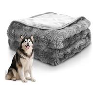 Nobleza Coperta Impermeabile per Cani, Morbida Coperta in Pile per Cani e Gatti, XXL 200 x 150 cm, Ribaltabile, Lavabile in Lavatrice, Coperta Cane Domestici Adatta per Divani e Letti, Colore Grigio