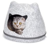 Nobleza Cuccia Feltro Grigia Orecchie di Gatto L43xP36xH35cm Pieghevole