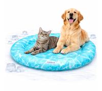 Nobleza Cuccia Rotonda Con Fondo Refrigerato Blu E Verde Diametro 72x50cm