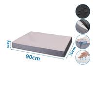 Nobleza Cuscino Memory Foam L 90x70x8cm Peluche Grigio Pieghevole per Cani