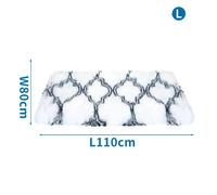 Nobleza Cuscino Pile Double Face L 110x80cm Bianco/Nero Caldo Cani/Gatti 3pz