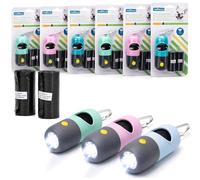 Nobleza Dispenser Sacchetti Cani Colorati con Torcia LED 6 Pezzi e 270 Sacchetti