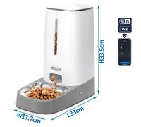 Nobleza Distributore Crocchette Smart 4L WiFi App Ciotola Acciaio Inox 304