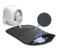 Nobleza Doppio strato Favo Pieghevole Gatto Tappetino Lettiera, 60 cm x 40 cm Taglia, Nero