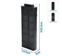 Nobleza Filtro Acquario Smart Compatibile SA01 Nero 3 Pezzi