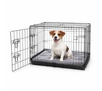Nobleza Gabbia Cani S Metallo Pieghevole Nero Antifuga Vassoio 60X44.5X49Cm