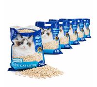 Nobleza Lettiera Gatti Tofu Naturale Agglomerante Biodegradabile 19kg 6 Pezzi