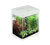 Nobleza - Nano Acquario in Vetro e Plastica per Pesci Acqua Tropicali con Illuminazione a LED e Filtro Inclusa. 7 Litri, Colore Bianco.