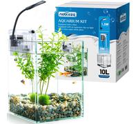 Nobleza Nano Acquario vetro per pesci con illuminazione Led filtro incluso 10 Li