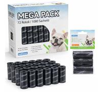 Nobleza Sacchetti Igienici Cani Neri Biodegradabili e Resistenti 1080 Pezzi