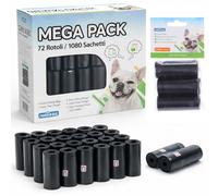 Nobleza Sacchetti Igienici Cani Neri Biodegradabili e Resistenti 1080 Pezzi