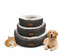 Nobleza Set Cucce Per Cani Gatti Marrone Scuro Tessuto Oxford Pile 3 Pezzi