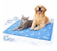 Nobleza Tappetino Refrigerante Per Cani E Gatti Stampa Osso Blu L90W50cm