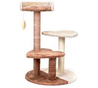 Nobleza Tiragraffi 3 Livelli Cuore H75cm Sisal Flanella Stabile Marrone/Beige