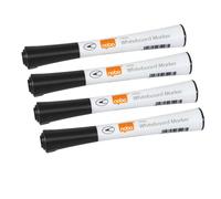 NOBO - 1915392 - Pennarelli Glide per lavagne bianche - punta tonda - nero - Nobo - blister 4 pezzi - 91317 - Conf. da 1 Pz. - 1915392