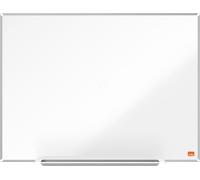 Nobo Lavagna Bianca Magnetica in Acciaio Laccato con Vaschetta Porta Accessori, 900 x 600 mm, Cornice Sottile, Sistema di Montaggio InvisaMount, Gamma Impression Pro, Bianco, 1915402