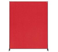 Nobo 1915512, Divisorio Protettivo da Scrivania Impression Pro, Barriera per il Distanziamento Sociale, Superficie in Feltro, Rosso, 800 x 1000 mm