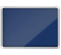 Nobo Bacheca in Feltro con Serratura, 8 x A4, Gamma Premium Plus, Blu, 1915327