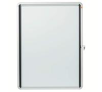 Bacheca per esterni - fondo magnetico bianco - 9 fogli A4 - verticale - Nobo