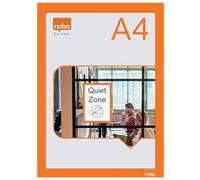 Nobo Confezione da 2 Cornici Magnetiche Autoadesive per Poster in Formato A4, Adatte all'Esposizione di Poster, Segnaletica e Cartelli Informativi, Arancione, 1915695