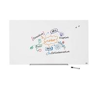 Nobo Diamond Lavagna Magnetica in Vetro, 1260 X 711 mm, Pennarello Incluso, Magneti e Kit di Montaggio, Bianco, 1905177