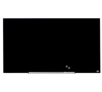Nobo Lavagna Magnetica in Vetro con Vaschetta Porta Accessori Rimovibile, 1260 x 710 mm, Sistema di Montaggio InvisaMount, Nero, 1905181 - nero 1905181