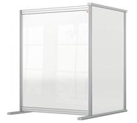 Nobo Divisorio da Scrivania in Acrilico Trasparente, Struttura Protettiva Autoportante per il Distanziamento Sociale, Premium Plus, 800 x 1000 mm, 1915497
