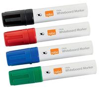 Nobo Glide Pennarelli per Lavagna Bianca Cancellabili a Secco, Punta a Scalpello