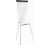 Nobo Impression Pro Lavagna Magnetica Cancellabile a Secco con Barra per Fogli e Cavalletto in Acciaio Regolabile in Altezza, 1 x Portapenne, 1 x Pennarello e Ganci, 678 x 1845 mm - Bianco