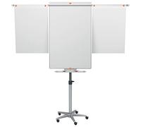 Nobo Impression Pro Lavagna Magnetica con Ruote Bloccabili, Barra per Fogli e Cavalletto a 2 Bracci Estensibili, Tripla Larghezza, 1 x Portapenne, 1 x Pennarello e Ganci, 678 x 2001 mm - Bianco