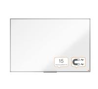 NOBO Lavagna Bianca Magnetica ESSENCE, Acciaio Laccato, 1500x1000mm, Cornice in Alluminio, Montaggio ad Angolo, con Vaschetta Porta Accessori, 1905212