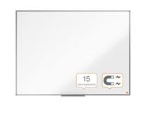 NOBO Lavagna Bianca Magnetica ESSENCE, Acciaio Laccato, 1200x900 mm, Cornice in Alluminio, Montaggio ad Angolo, con Vaschetta Porta Accessori, 1905211