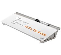 Rexel Nobo Lavagna / Blocco Note Portatile, con Pennarello e Cassetto Portaoggetti Inclusi, Cancellabile a Secco e Senza Cornice, 458 mm x 154 mm - Bianco Brillante