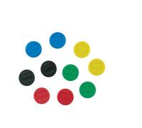 Nobo Magneti per Lavagna Bianca Magnetica, Diametro 20 mm, Confezione da 10, Colori Assortiti, 1901016