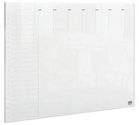 Nobo Mini Lavagna / Agenda Settimanale in Acrilico Trasparente da Montare a Parete con Pennarello e Cuscinetti Inclusi, Cancellabile a Secco, Senza cornice, Formato A4, 210 mm x 297 mm - Bianco