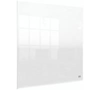 Nobo Mini Lavagna / Blocco Note in Acrilico Trasparente da Montare su Parete o Scrivania con Pennarello e Cuscinetti Inclusi, Portatile, Cancellabile a Secco, Senza cornice, 450 mm x 450 mm - Bianco