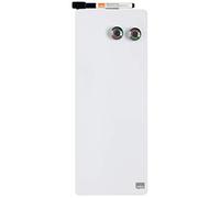 Nobo Mini Lavagna Magnetica Montabile su Parete / Frigorifero con Clip per Pennarello Integrata, per Casa / Ufficio, Cancellabile a Secco, Senza Cornice, 140 mm x 360 mm, Bianco