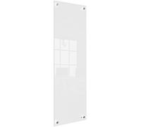 Nobo Mini Lavagna Pannello da Parete in Vetro, con Pennarello Incluso, Cancellabile a Secco, Senza cornice, per Casa/Ufficio, con Sistema Angolato di Montaggio a Parete, 300 mm x 900 mm - Bianco